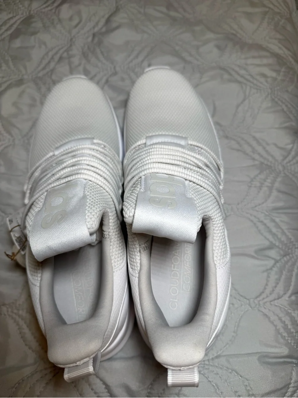 Adidas Lite Racer Adapt 7.0 Cloudfoam Triple White NWT Size 10